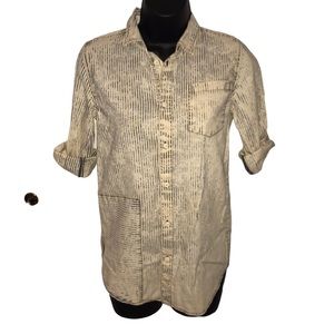 Distressed button down